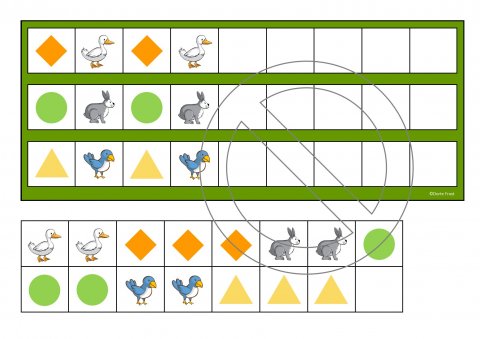 Geometriske figurer og dyr