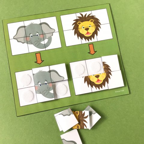 Elefant og lve hoveder