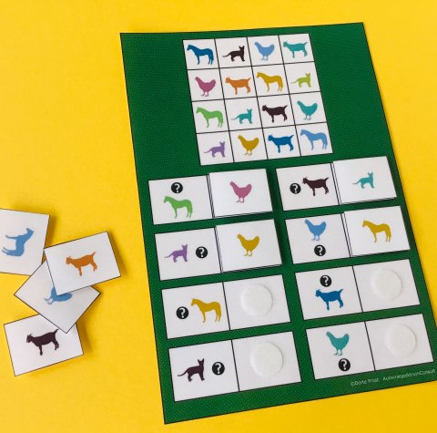 Hvilken side med farvede husdyr