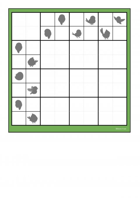 Fugle silhouet til farve