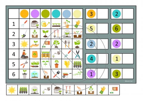 Farver og tal - havearbejde