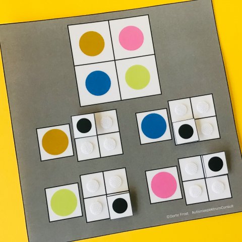 Hvilket felt med farvede dots